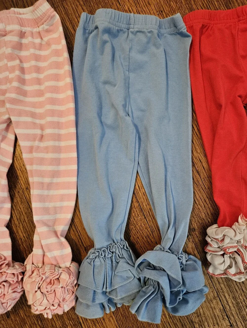 Bundle of 4 Ruffle Bottom Leggings